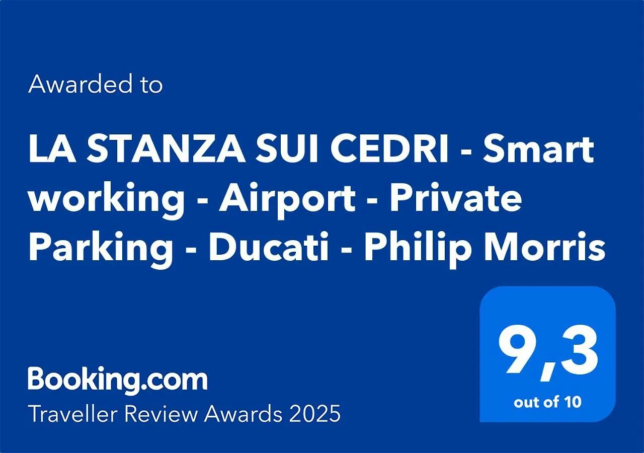 Apartment Ferienwohnung La Stanza Sui Cedri - Smart Working - Airport - Private Parking - Ducati - Philip Morris Bologna